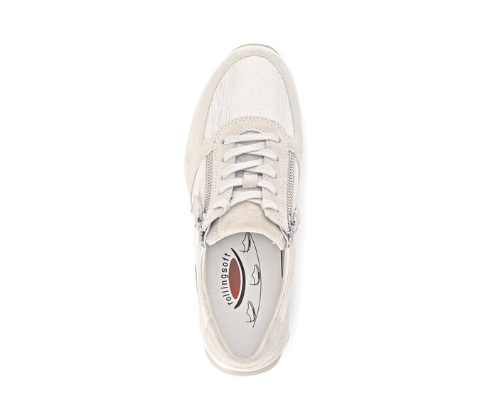 Gabor Damen  Sneaker Low Beige - Materialmix Leder