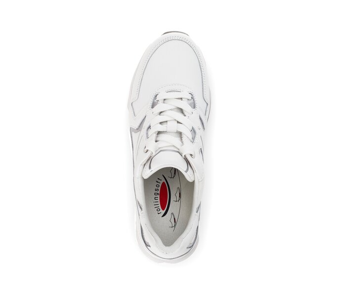 Gabor Damen  Sneaker Low Weiß - Materialmix Leder/Lederimitat