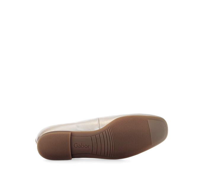 Gabor Damen  Eleganter Ballerina Gold - Effektleder