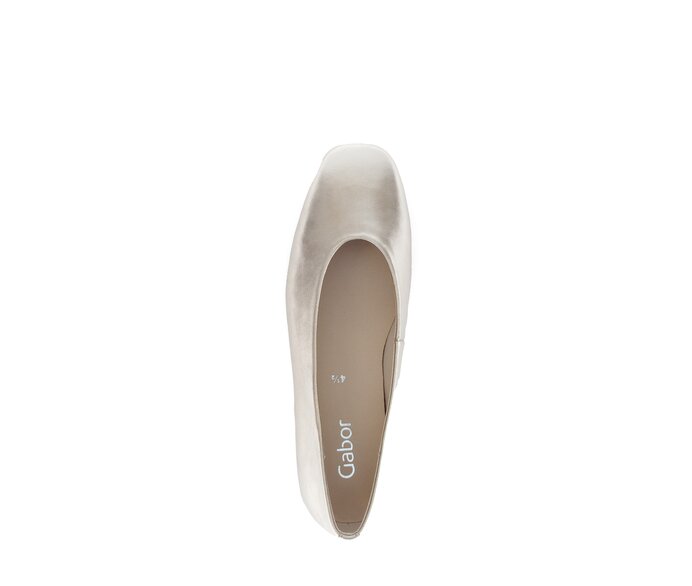 Gabor Damen  Eleganter Ballerina Gold - Effektleder