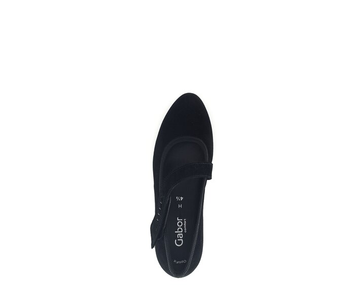 Gabor Damen  Spangenpumps Schwarz - Rauleder
