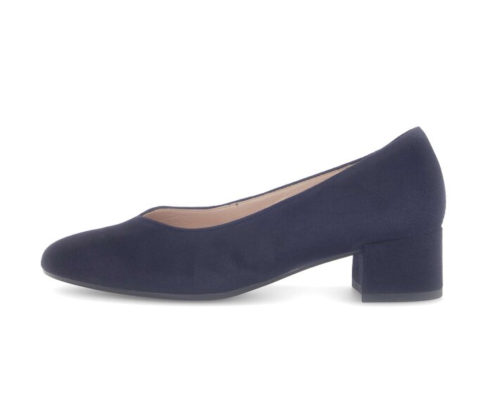 Gabor Damen Eleganter Pumps Blau - Rauleder