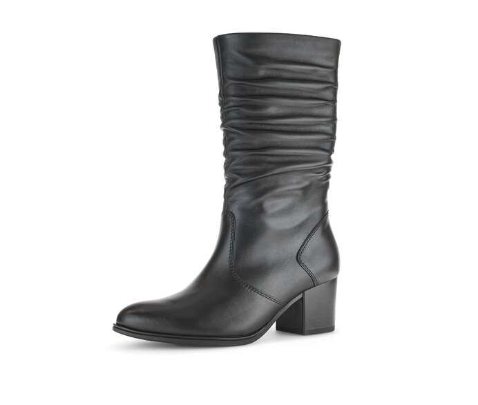 Gabor Damen  Elegante Stiefelette Schwarz - Glattleder