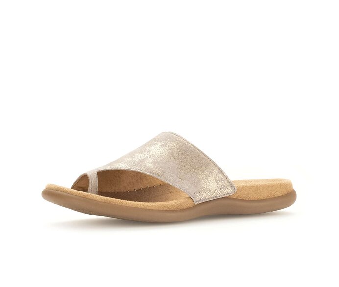 Gabor Damen  Zehentrenner Beige - Effektleder