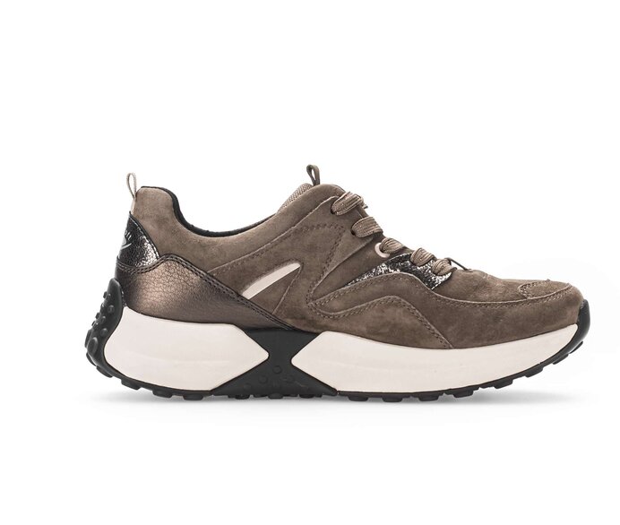 Gabor Damen  Sneaker Low Braun - Materialmix Leder