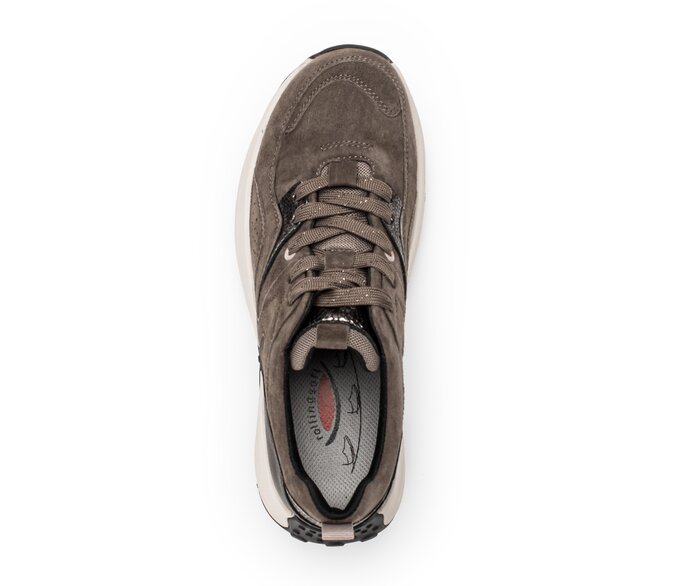 Gabor Damen  Sneaker Low Braun - Materialmix Leder