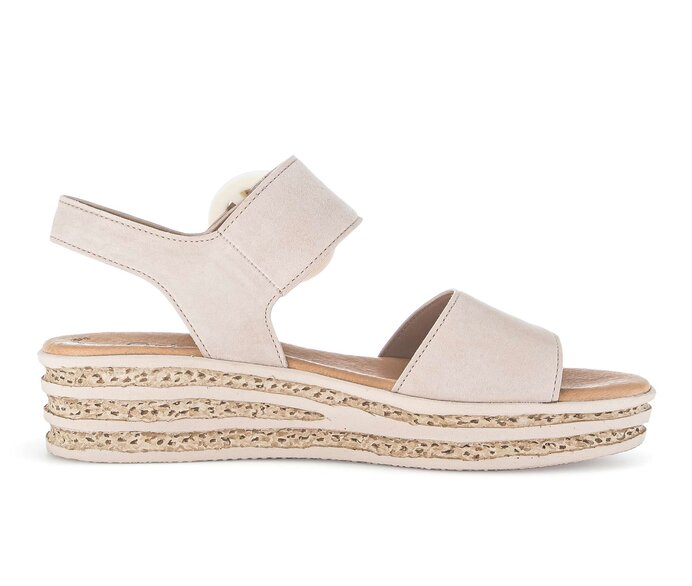 Gabor Damen  Plateau Sandale Rosa - Rauleder