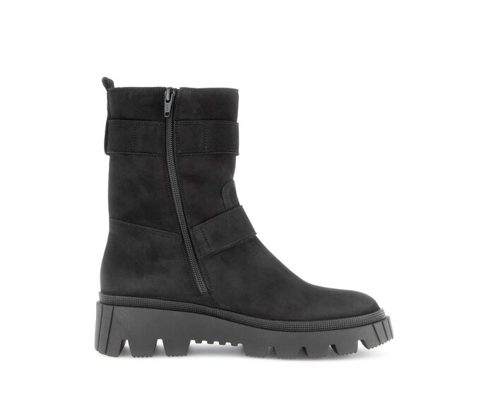 Gabor Damen  Biker Boots Schwarz - Rauleder