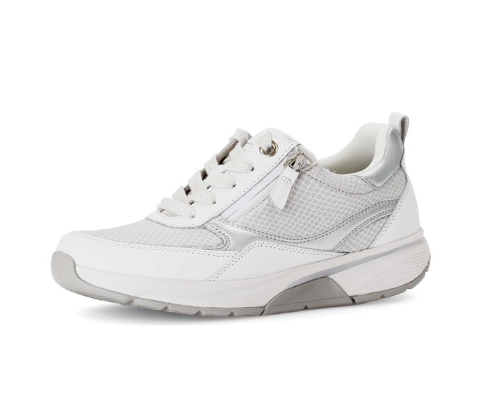Gabor Damen  Sneaker Low Weiß - Materialmix Leder/Lederimitat