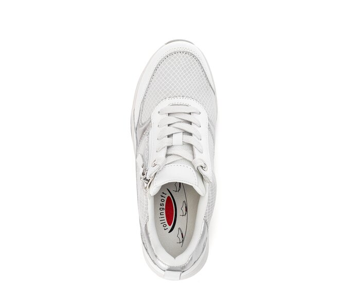 Gabor Damen  Sneaker Low Weiß - Materialmix Leder/Lederimitat