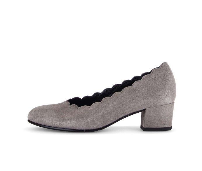 Gabor Damen Eleganter Pumps Grau - Effektleder